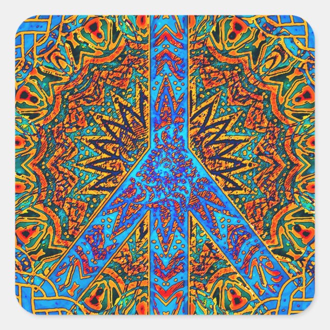 Sticker Carré Une vie paisible (Devant)