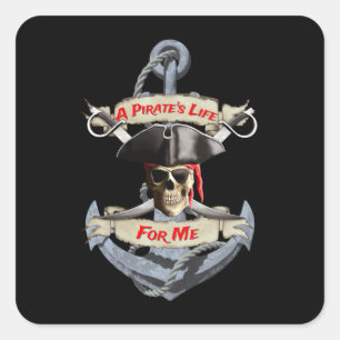 Sticker Carré Une Vie Pirate Pour Moi