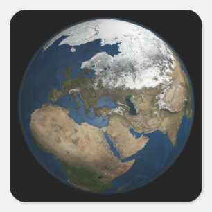 Sticker Carré Une vision globale de l'Europe et de la Scandinavi