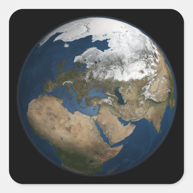 Sticker Carré Une vision globale de l'Europe et de la Scandinavi (Devant)