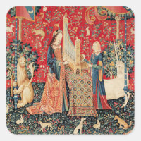 UNICORN ET DAME JOUER ORGAN Red Green Floral