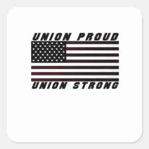 Sticker Carré Union Fière - Union forte classique