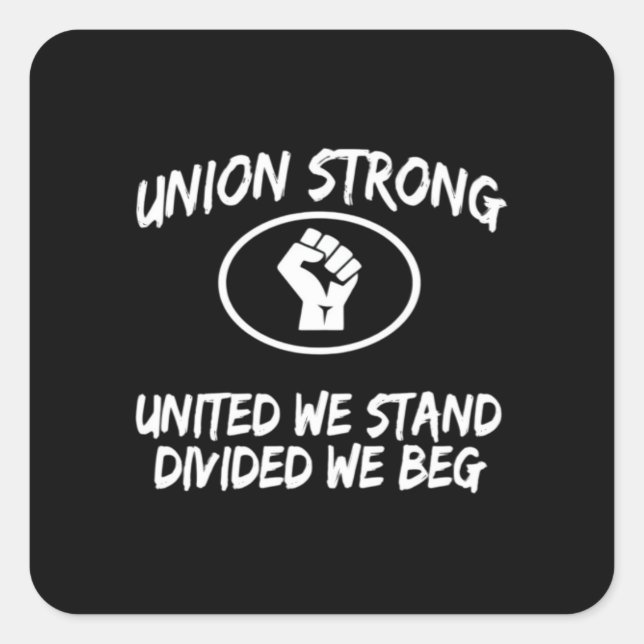 Sticker Carré Union Solide Et Solidarité (Devant)