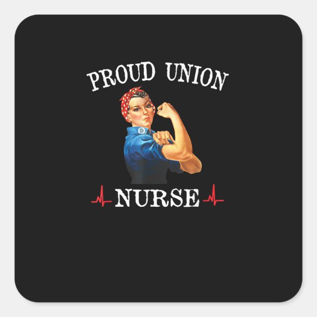 Sticker Carré Union Solide Et Solidarité Et Infirmière (Devant)