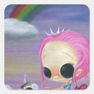 Sticker Carré Uniquement l'amour et le rire