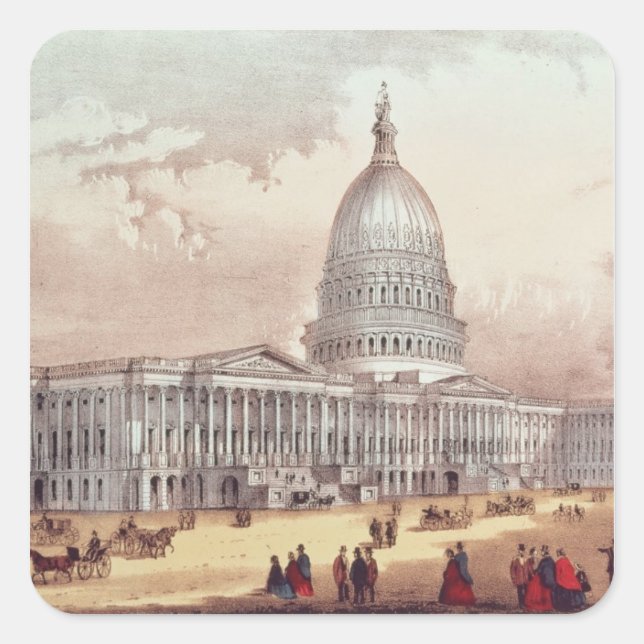 Sticker Carré United States Capitol, Washington D.C. (Devant)