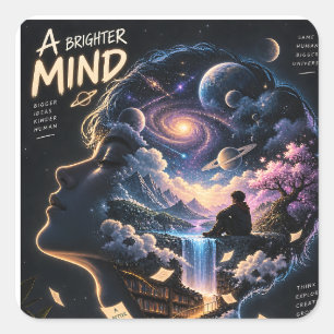 Sticker Carré Univers astral de l'esprit intérieur dans l'art co
