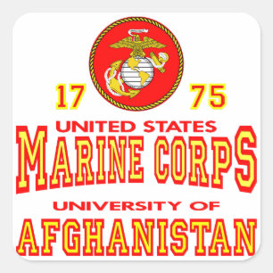 Sticker Carré Université Afghanistan de Marine Corps des