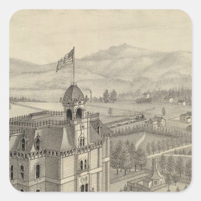 Sticker Carré Université du Pacifique (Devant)