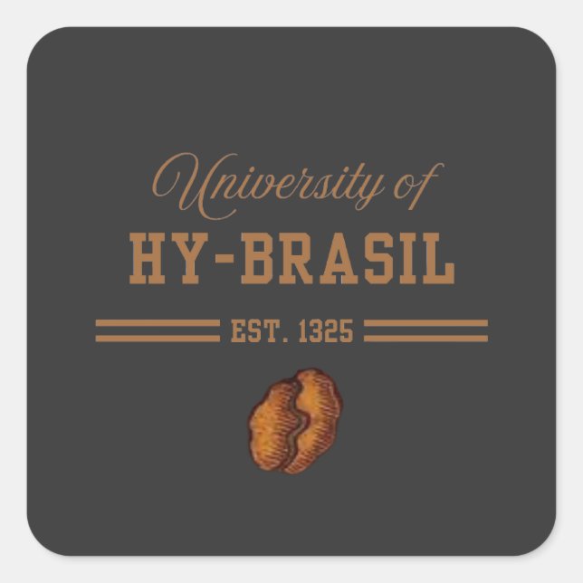 Sticker Carré University of Hy-Brasil, Est. 1325 (Devant)