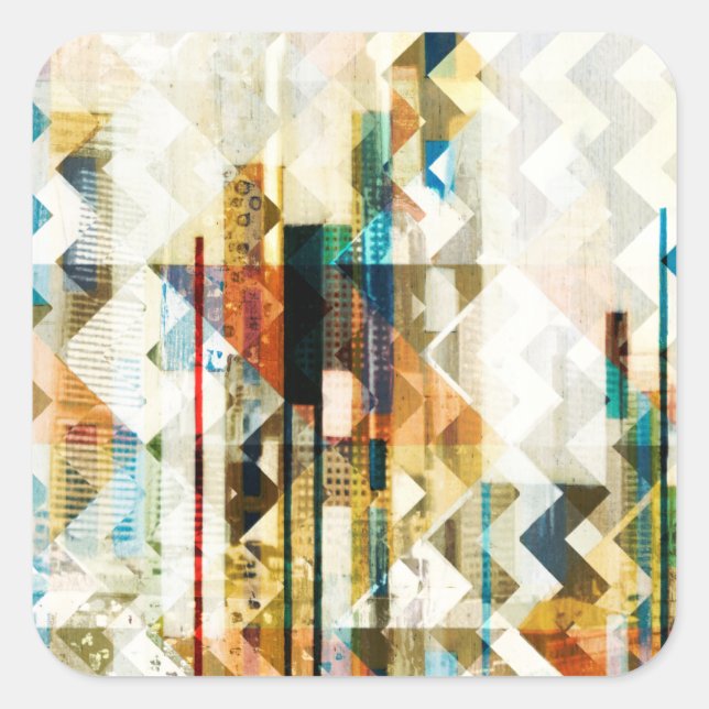 Sticker Carré Urbain Chevron II (Devant)