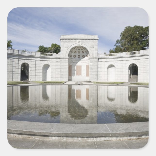 Sticker Carré US, VA, Arlington. Femmes dans le service militair (Devant)