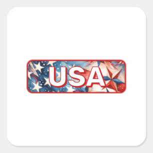 STICKER CARRÉ USA