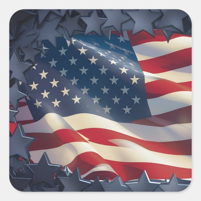 STICKER CARRÉ USA (Devant)