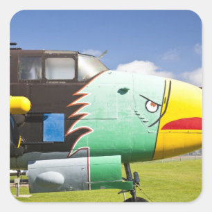 Sticker Carré USA, Alabama, Mobile. Battleship Memorial Park,