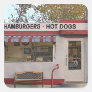 Sticker Carré USA, Arizona, Bisbee : Shady Dell Motel, All 2