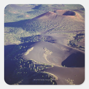 Sticker Carré USA, Arizona, Sunset Crater National Monument,