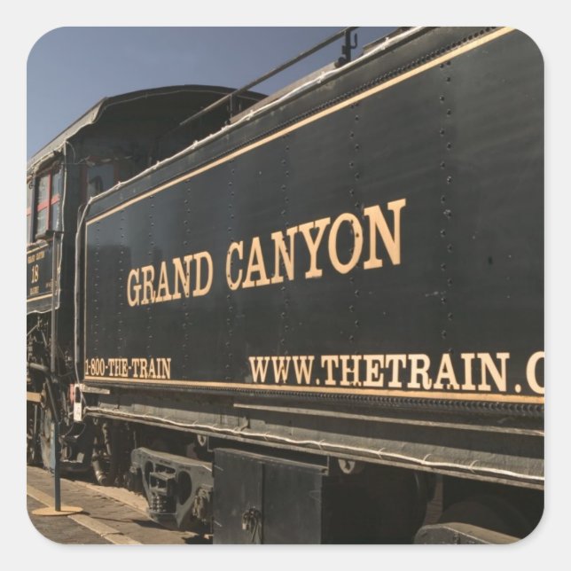 Sticker Carré USA, Arizona, Williams : Grand Canyon Railroad (Devant)