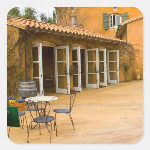 Sticker Carré USA, Californie, Sonoma Valley, Patio à Viansa