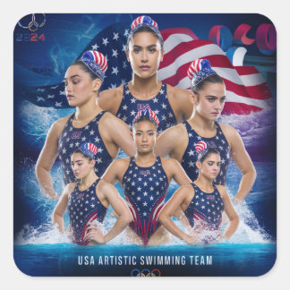 Sticker Carré USA La natation artistique : route vers les Jeux O