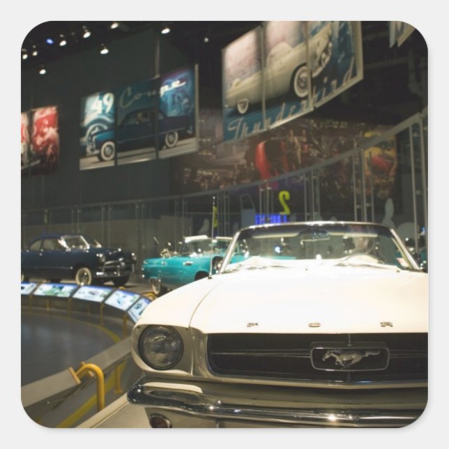 Sticker Carré USA, Michigan, Detroit : Ford Rouge Factory Tour, (Devant)