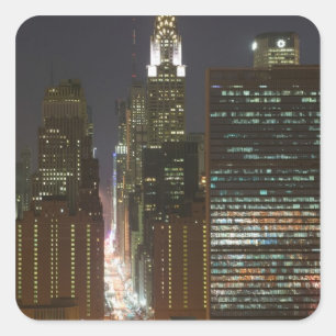Sticker Carré USA, New York City, Midtown avec