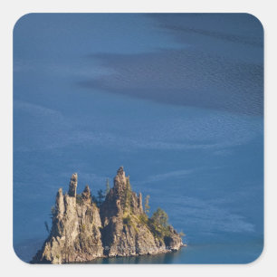 Sticker Carré USA, Oregon, Crater Lake, Phantom Ship