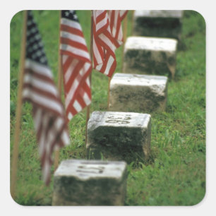 Sticker Carré USA, Pennsylvanie, Gettysburg. Guerre civile