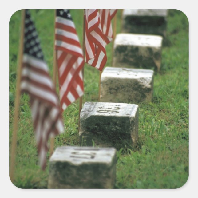 Sticker Carré USA, Pennsylvanie, Gettysburg. Guerre civile (Devant)