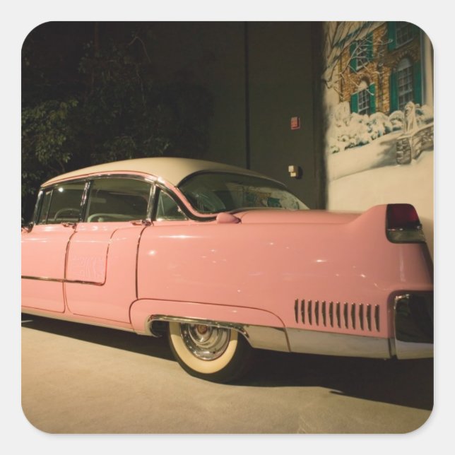 Sticker Carré USA, Tennessee, Memphis, Elvis Presley 3 (Devant)