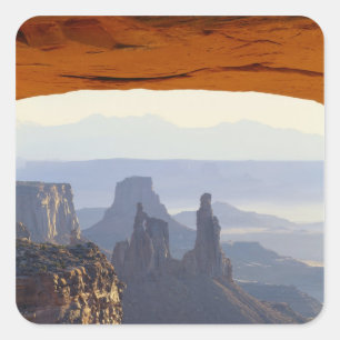 Sticker Carré USA, Utah, Parc national des Canyonlands, Vue sur