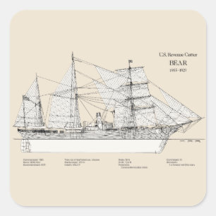 Sticker Carré USCGRC USRC Bear - SBD