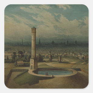 Sticker Carré Usines hydrauliques de Berlin, c.1860