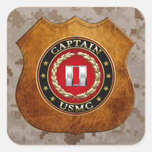 Sticker Carré USMC Capt [3D]