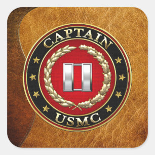 Sticker Carré USMC Capt [3D]
