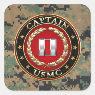 Sticker Carré USMC Capt [3D]