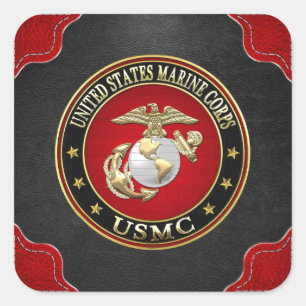 Sticker Carré USMC EGA [édition spéciale] [3D]
