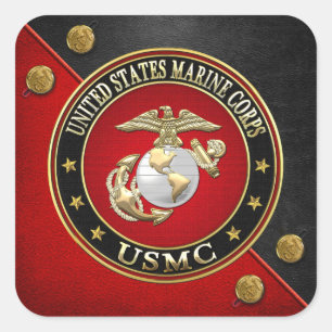 Sticker Carré USMC EGA [édition spéciale] [3D]