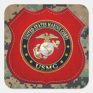 Sticker Carré USMC EGA [édition spéciale] [3D]