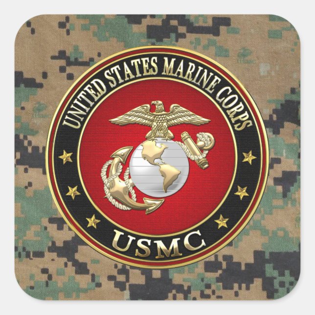 Sticker Carré USMC EGA [édition spéciale] [3D] (Devant)