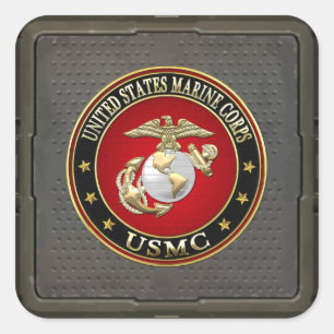 Sticker Carré USMC EGA [édition spéciale] [3D]