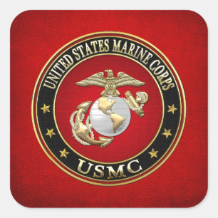 Sticker Carré USMC EGA [édition spéciale] [3D]