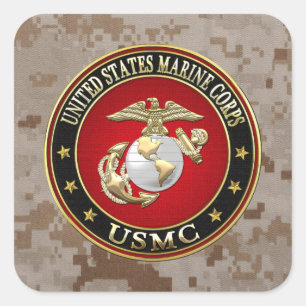 Sticker Carré USMC EGA [édition spéciale] [3D]