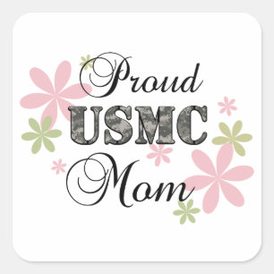 Sticker Carré USMC Mom [fl camo]