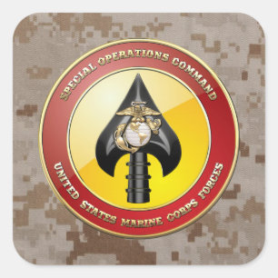 Sticker Carré USMC Opérations spéciales (MARSOC) [3D]