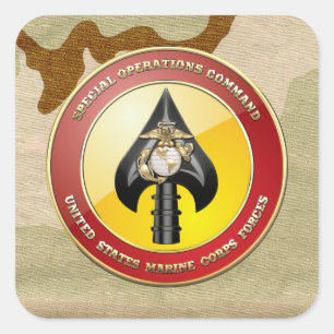 Sticker Carré USMC Opérations spéciales (MARSOC) [3D]