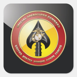 Sticker Carré USMC Opérations spéciales (MARSOC) [3D]