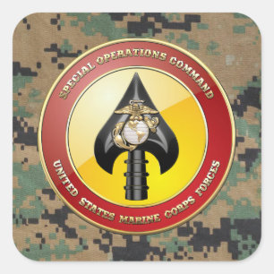 Sticker Carré USMC Opérations spéciales (MARSOC) [3D]