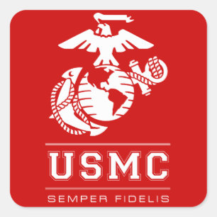 Sticker Carré Usmc Semper Fidelis [Semper fi]