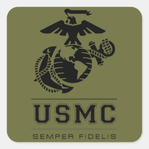 Sticker Carré USMC Semper Fidelis [Semper Fi]